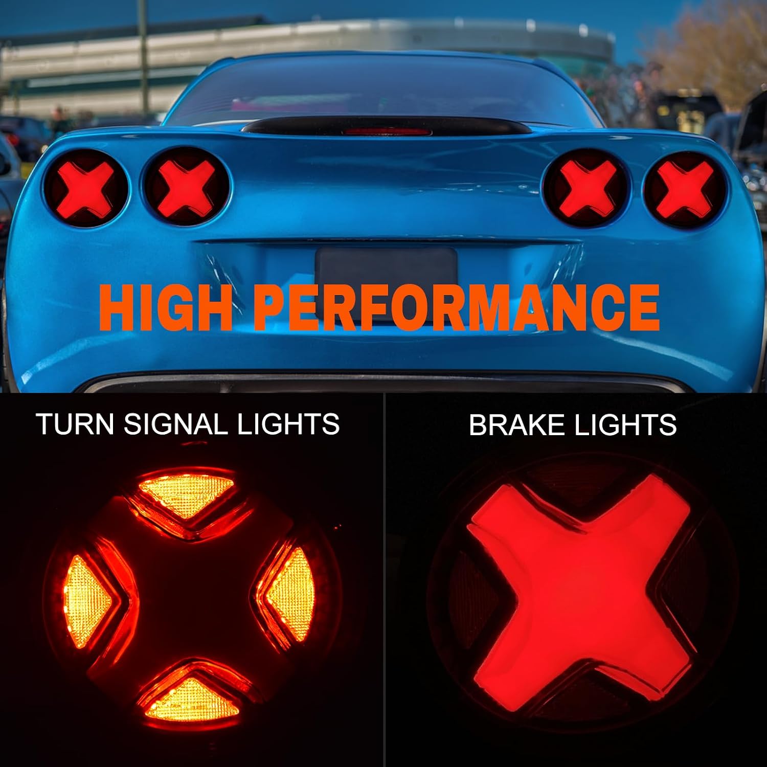 LED Tail Lights Assembly For Chevy Corvette C6 2005 2006 2007 2008 2009 2010 2011 2012 2013 Brake Lights Turn Signal Lights
