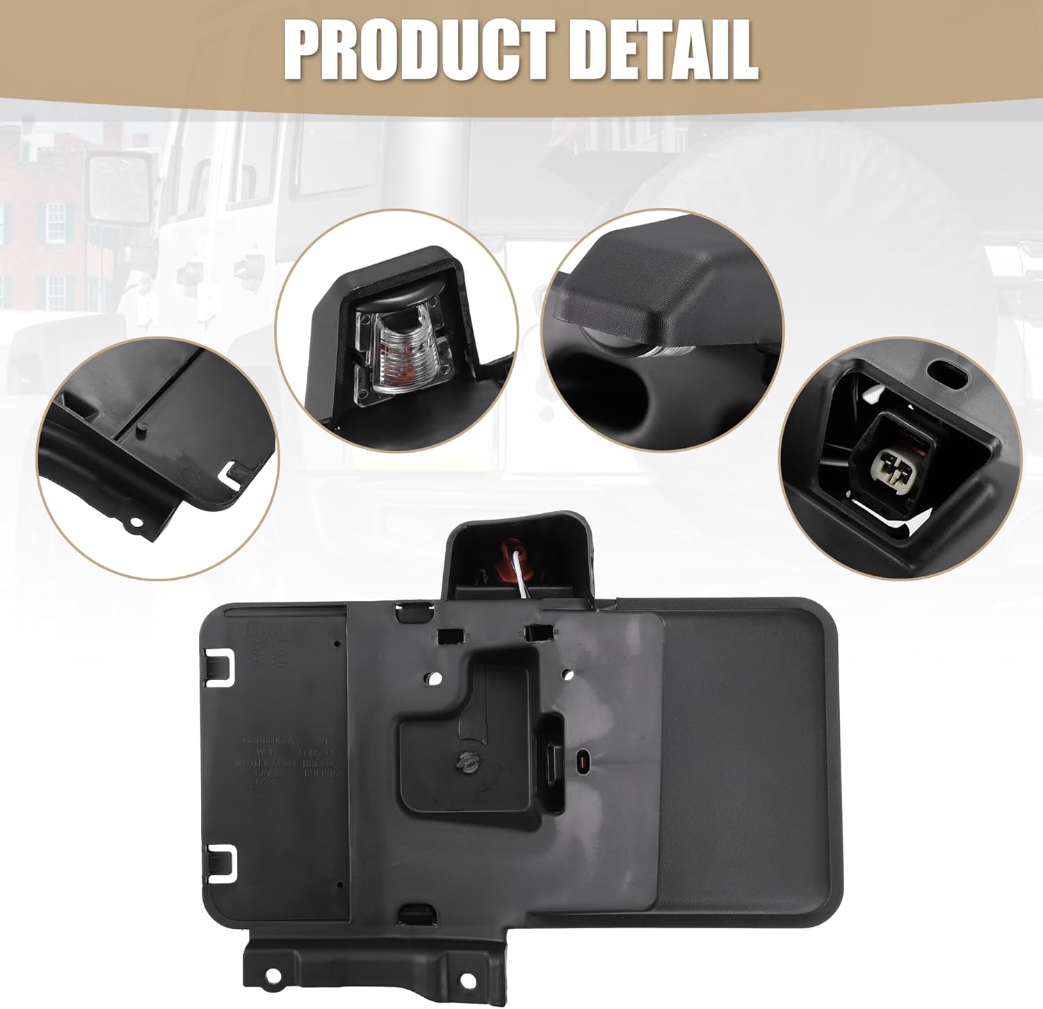 X AUTOHAUX 1 Set License Plate Holder with Lamp for Jeep Wrangler JK 2007-2018 License Plate Mounting Frames Bracket No.68064720AA