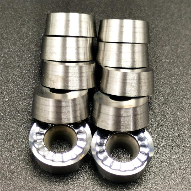10 piezas de fresa de aleación de aluminio RCGT10T3 RCGT1204 AK H01, inserto de carburo de fresa de extremo indexable RCGT, herramienta de torneado de madera de carburo(RCGT10T3 AK H01)