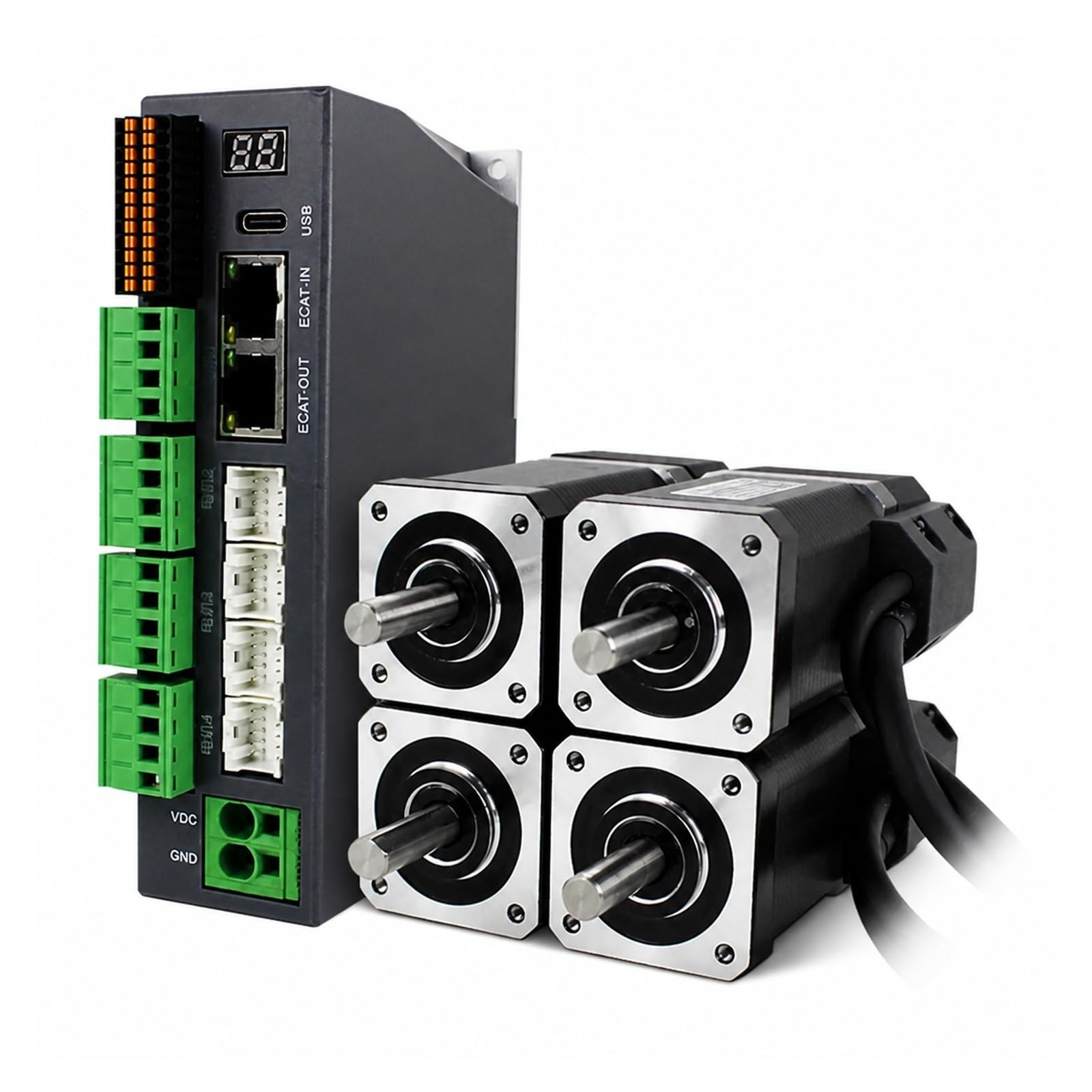 Śruba Kulowa, 4-osiowy Silnik Krokowy Nema17 EtherCAT Z Zamkniętą Pętlą Ze Sterownikiem CL57 do Maszyny CNC