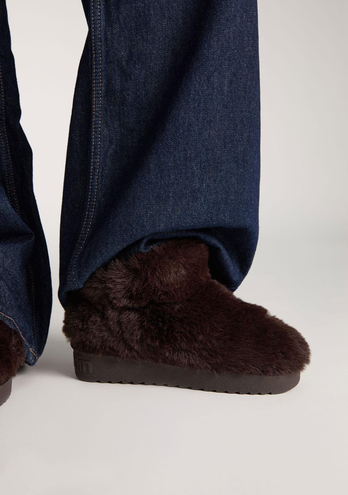 D.Franklin Damskie Botki w Stylu Australijskim z Nordic Full Fur w Kolorze Brązowym - Botki dla kobiet - Moda casual - Rozmiar (40) - Model nordic
