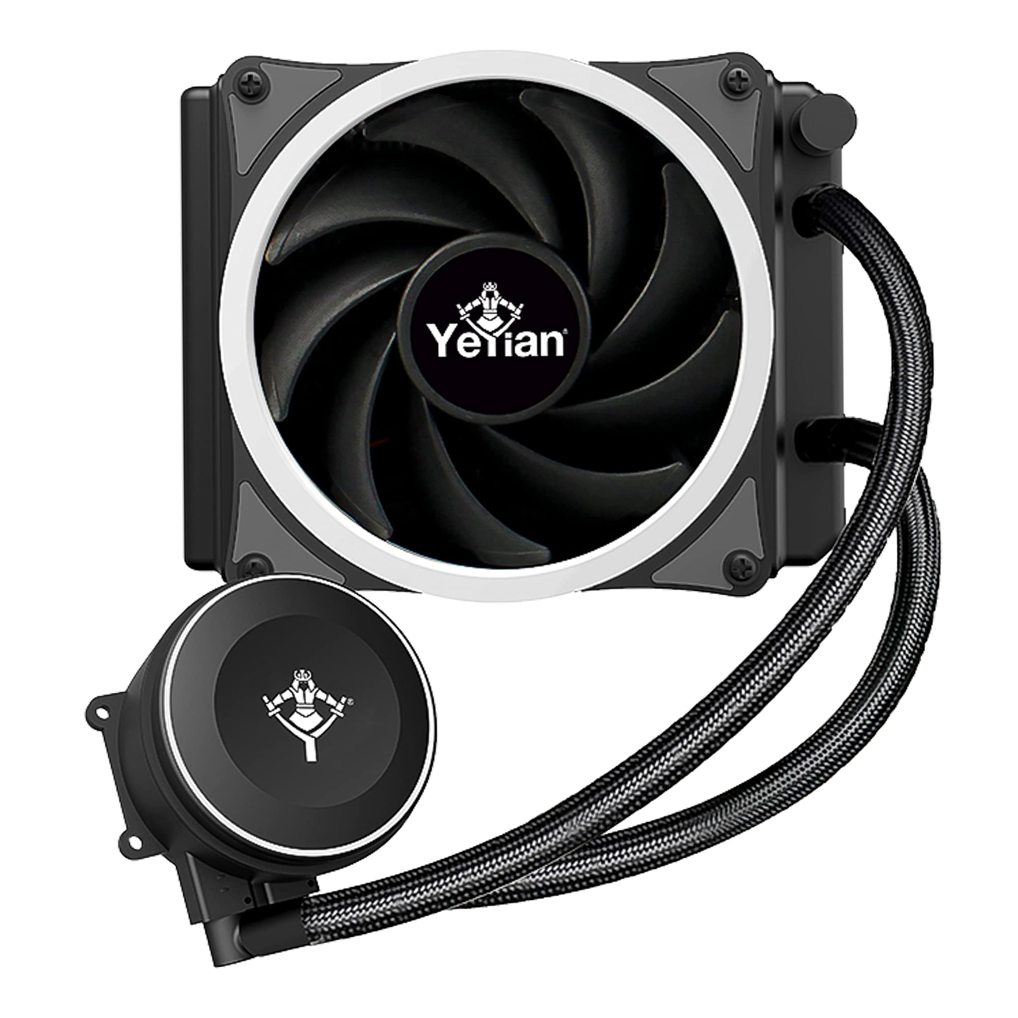 System chłodzenia cieczą do gier YEYIAN 1200 Series, do komputera stacjonarnego, 120 mm, 1 wentylator RGB (wc1200)
