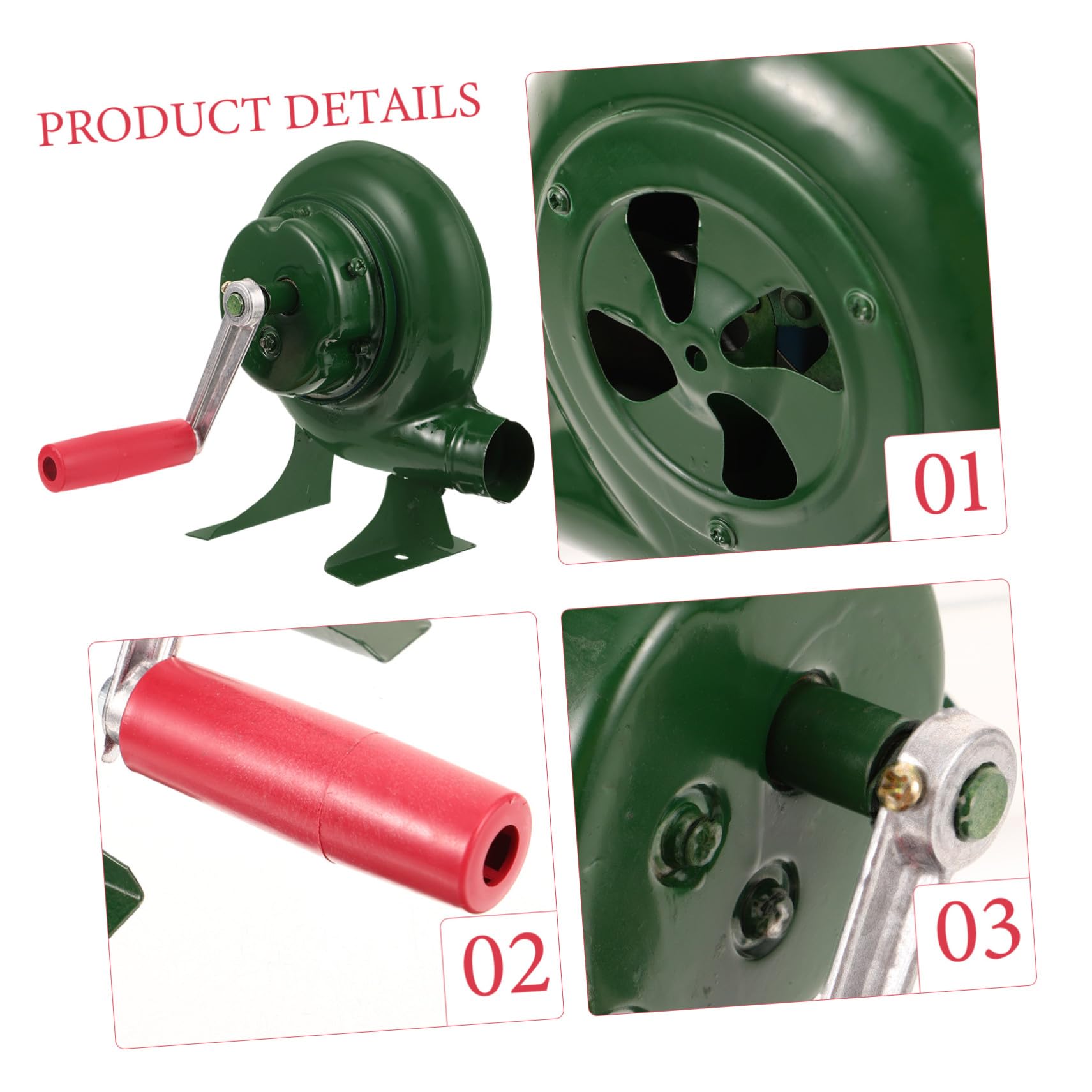 NOLITOY Soplador Manual Portátil para Barbacoa Ventilador de Fuego de Mano para Camping Diseño Ligero y Metálico Resistente al para Parrillas y al Aire