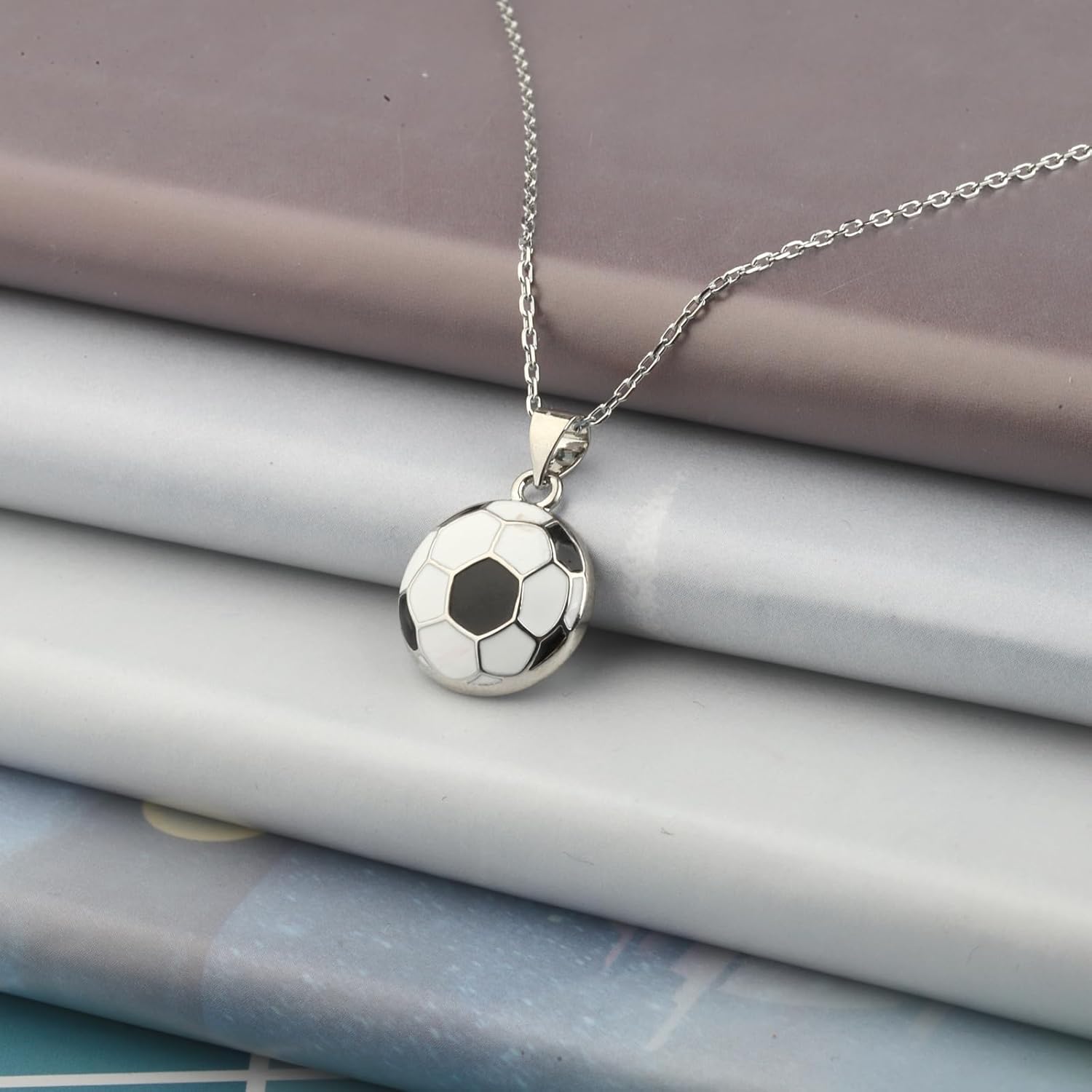 FEELMEM Soccer Player Gift Soccer Pendant Necklace Soccer Coach Gift Sports Ball Jewelry Love Soccer Gifts - Image 7