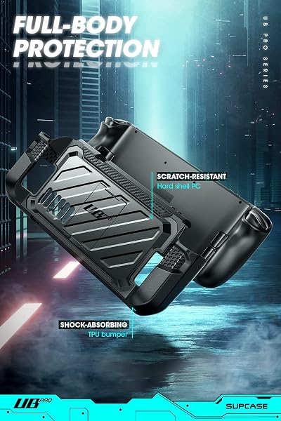 SUPCASE Steam Deck用保護 ケース スチームデッキ 保護カバー 人間工学設計 着脱簡単 耐衝撃 超薄型 指紋防止 キズ防止 スタンド付きUnicorn Beetle Proシリーズ - 3