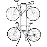 Rugged 2 Bike Rack for Garage & Home by Delta Cycle – No Drilling Required – Fully Adjustable Gravity Storage Rack for Any Style Bicycle – Leaning Wall Rack Holds Up to 100 lbs