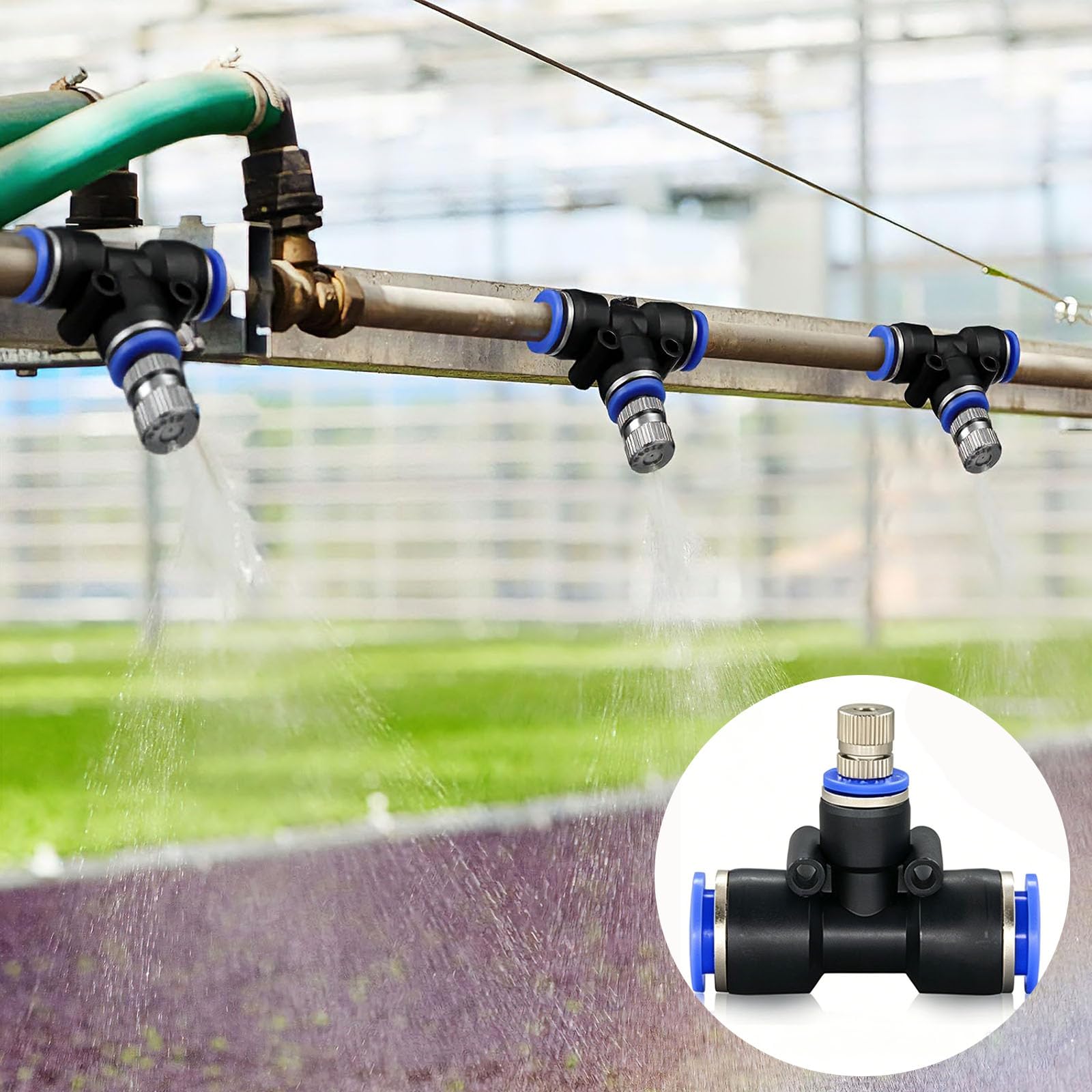 Kit sistema di irrigazione, irrigazione a goccia, automatico, kit micro goccia con ugello spruzzatore regolabile per accessori serra, cortile, pr nero 30m 912 pipe + 30 sets of quick-connect fittings