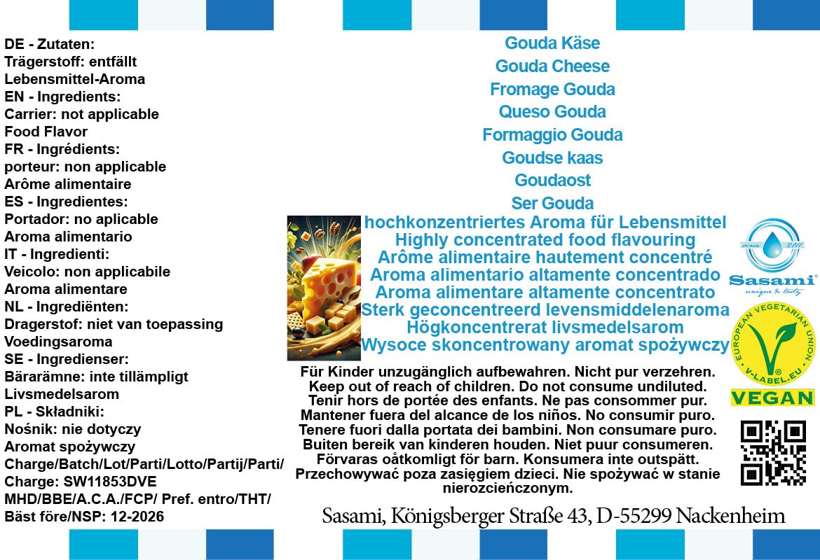 Gouda Käse Aroma Pulver - Vegan - Sasami Konzentrat - 100g
