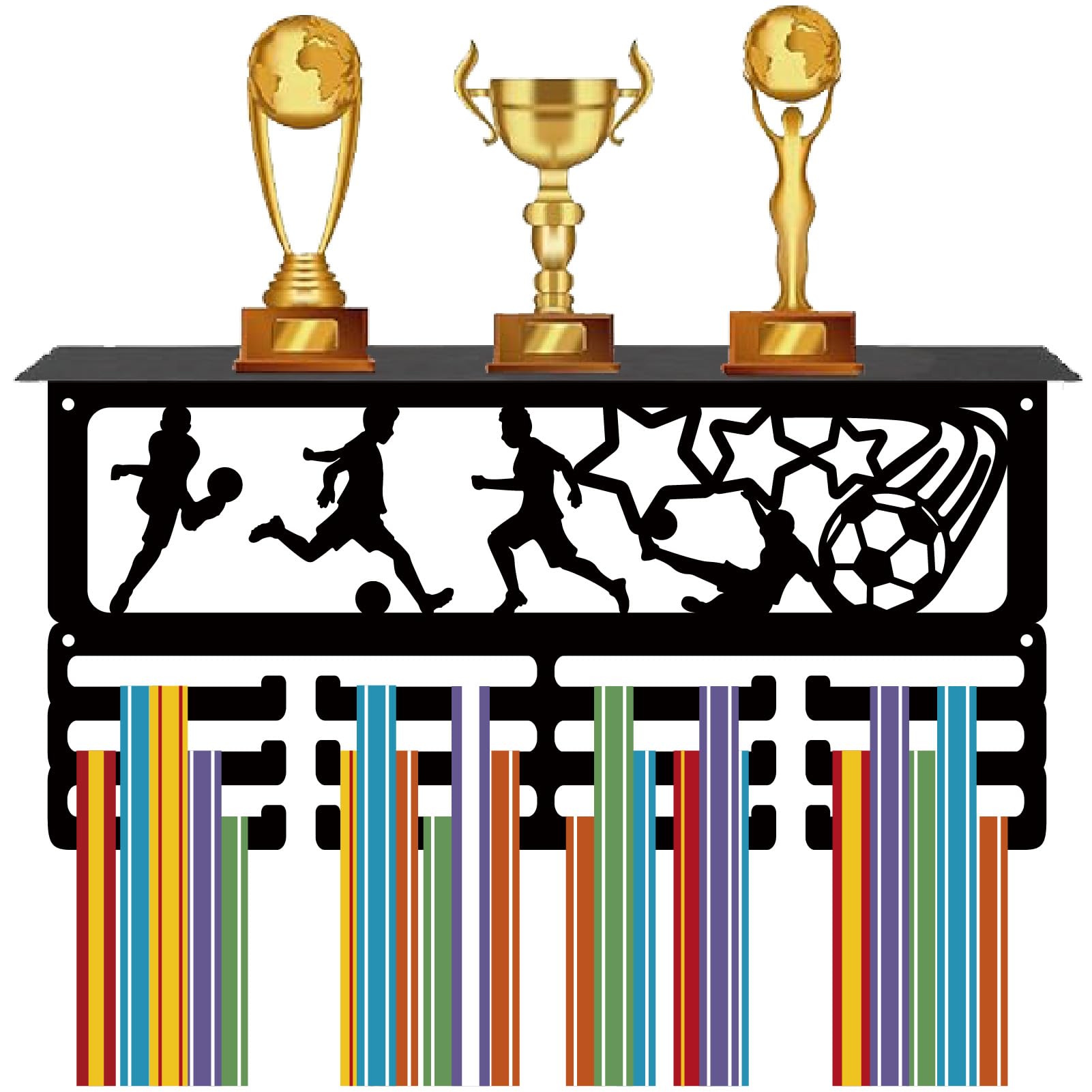 Étagère pour Trophées et Médailles en Métal Robuste pour 70 Médailles