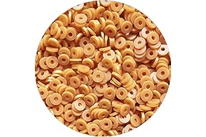 2000Pcs Premium Gold Polymer Clay Clay Beads Kit for Effortless Bracelet Creation