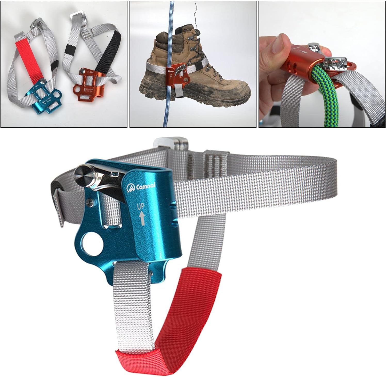 Rope Ascender for Climbing and Caving Activities with 13mm Rope, Right Foot