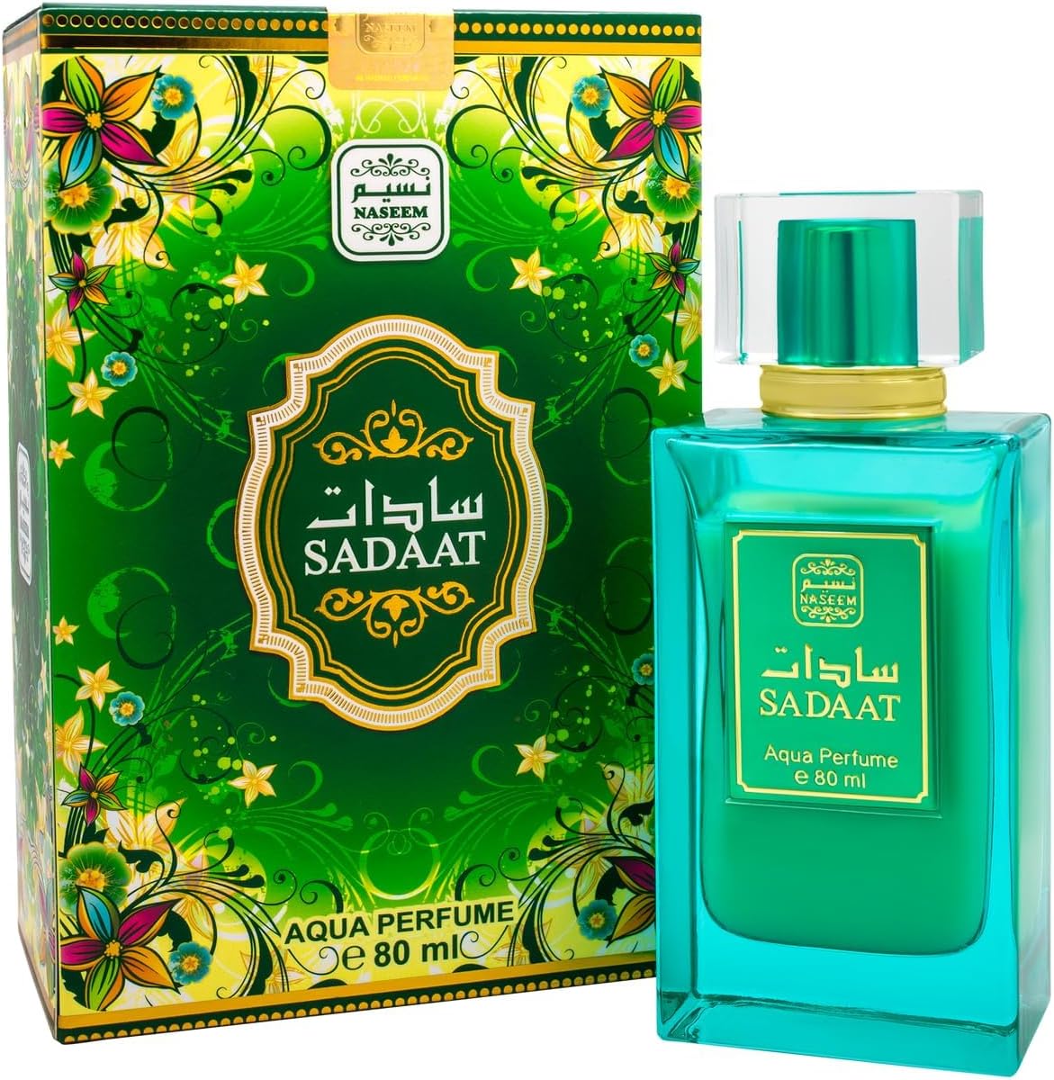 NASEEM Sadaat Aqua Perfume 80ml - A Fresh and Elegant Eau De Parfum for Men & Women - Features a Subtle Tone with Long-Lasting Fragrance Perfect for Daily Wear & Special Occasions