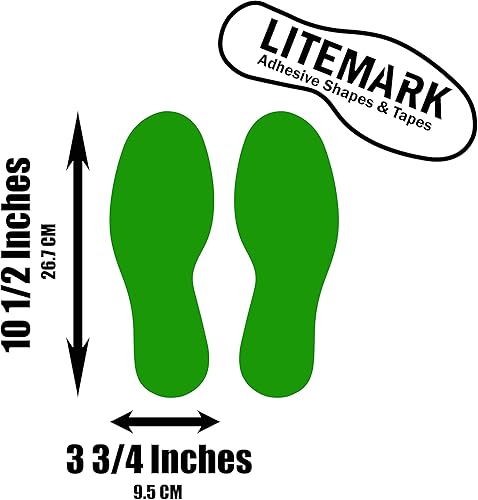 Vista 95 de LiteMark Calcomanías de vinilo duraderas con acabado brillante, tamaño mediano de 9 pulgadas, ideal para suelos, techos, paredes y la mayoría