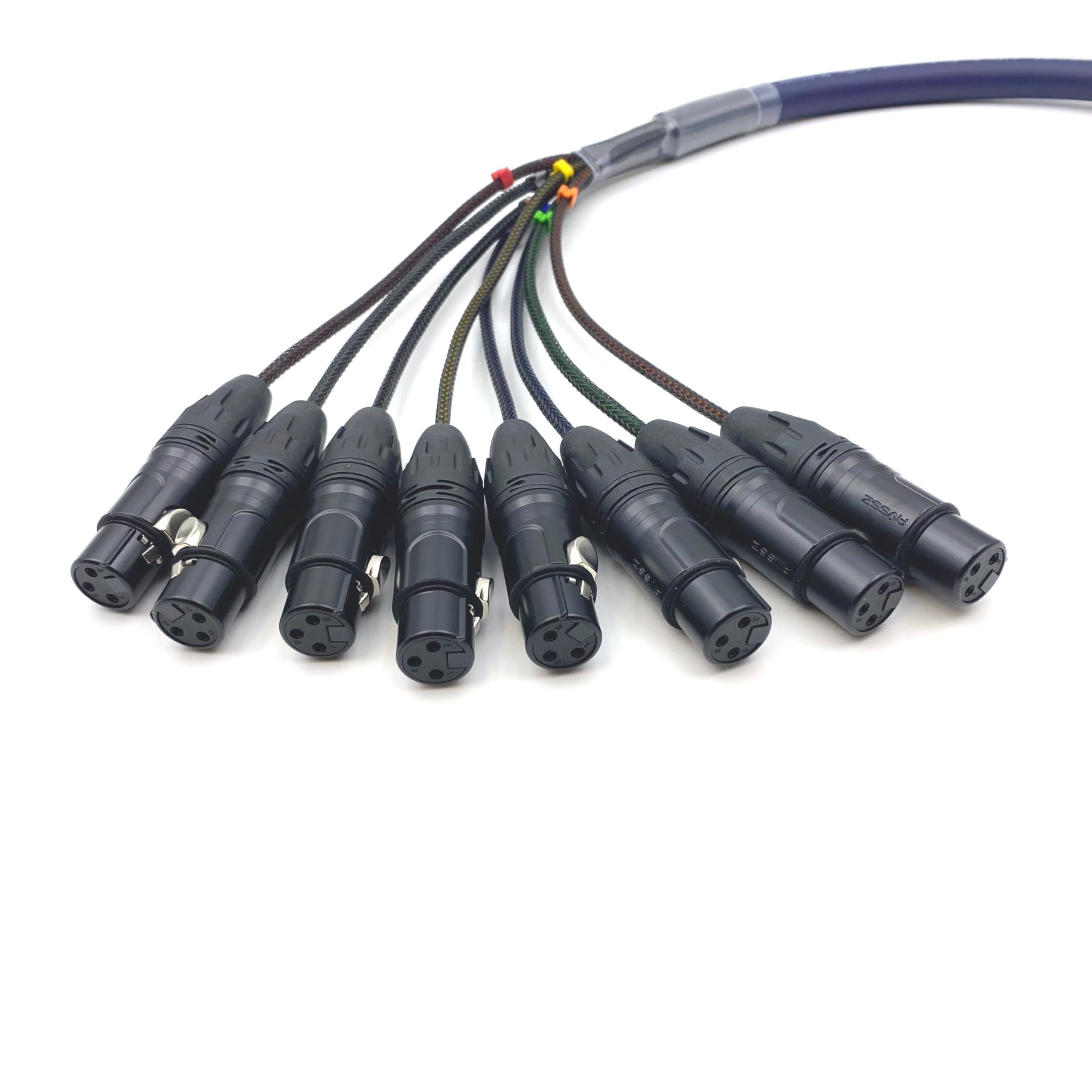 BOUUNCIY DB25 to XLR Female Snake Cable, DB25 Male to 8 Channel XLR 3Pin Female Balanced Snake Cable D-Sub Snake Wire Patch Bay Interface Modular Wire 1 Meter/3.28ft