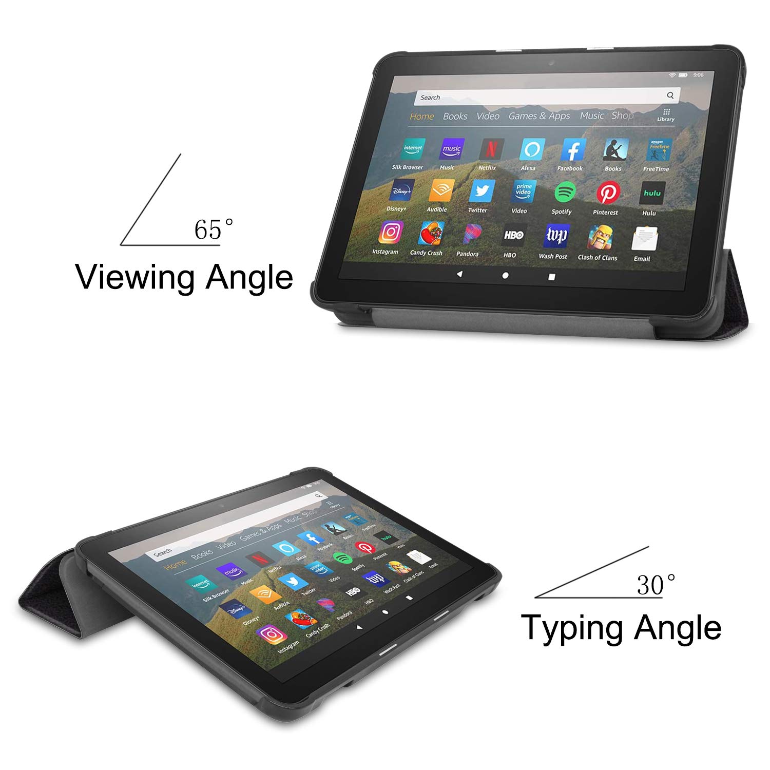 Amazon.co.jp: Shron For Fire HD 8 / HD 8 Plus 2024/2022/2020