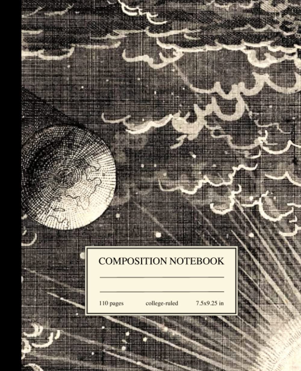 Composition Notebook College Ruled: Astronomy Sun, Earth & Moon Vintage Illustration | Science Aesthetic Journal for Back to School, College & University (Vintage Flora and Fauna)