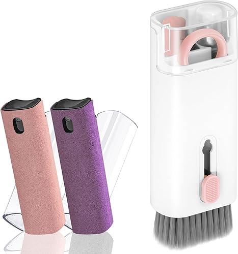 DauMeiQH Kit de limpiador de pantalla de teléfono y teclado de computadora portátil 7 en 1, limpiador de niebla de pantalla táctil, limpiador de