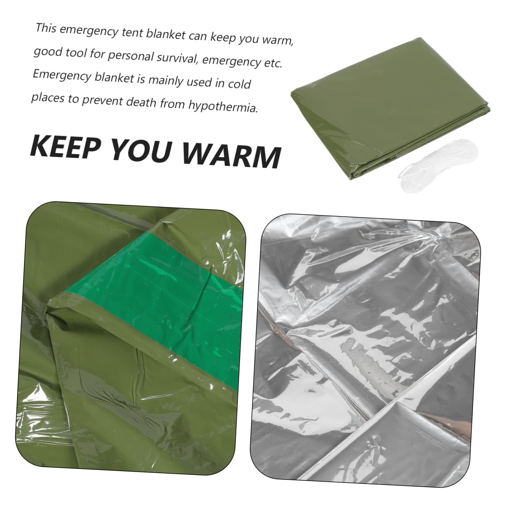 MOBUTOFU Outdoor Emergency Thermal Blanket Survival Sleeping Tent First Aid Blanket for Hiking