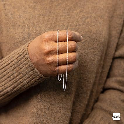Amberta Sieraden - Echt 925 Gerhodineerd Sterling Zilver Keten - Venetiaan Blokjes Halskettingen - Collier voor Man - Lengte: 70cm Amberta Sieraden - Echt 925 Gerhodineerd Sterling Zilver Keten - Venetiaan Blokjes Halskettingen - Collier voor Man - Lengte: 70cm