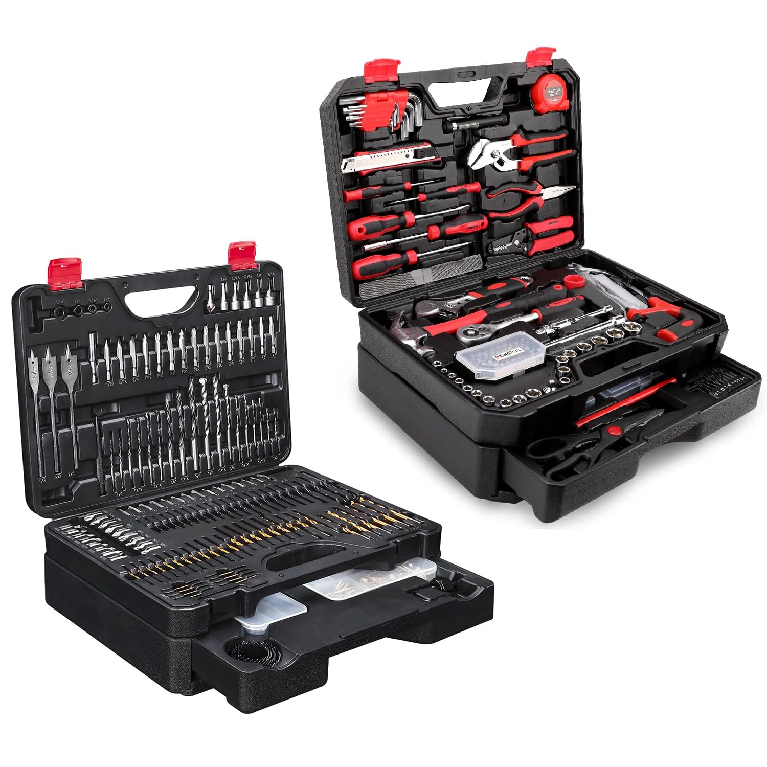 KingTool 325 Piece Home Repair Tool Kit Bundle With 400 Pcs Drill Bit Set