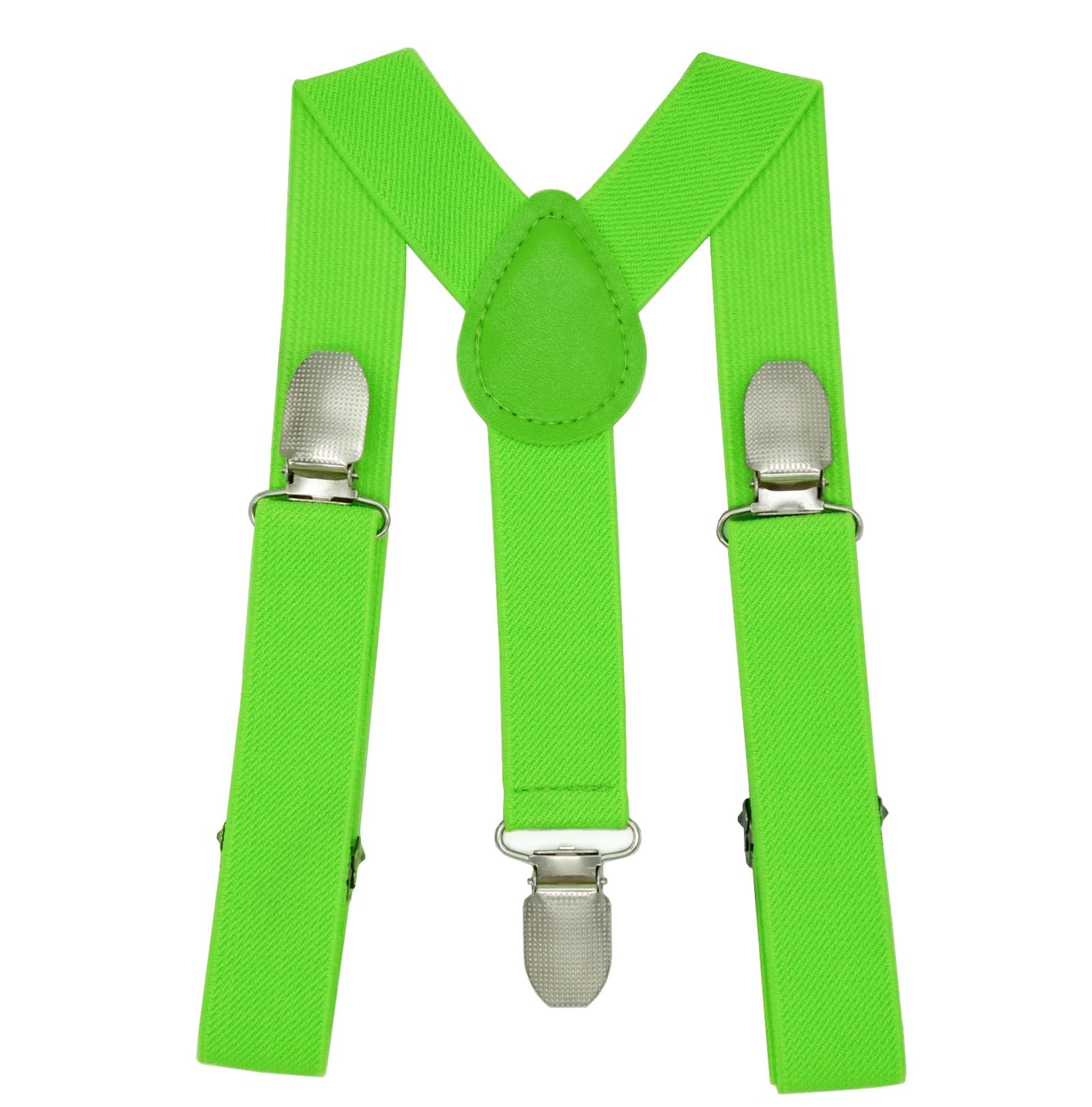 NestNook Kids Braces Y-Shape Children Suspenders for Boys Girls (Green)
