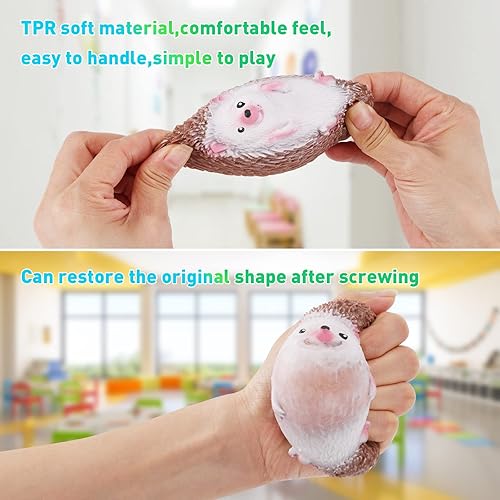 Miniatura 5 de Squishies Squishy Toys erizo bolas de estrés para niños adultos, juguetes de Halloween y Navidad, regalos de fiesta para niños, bolas para aliviar