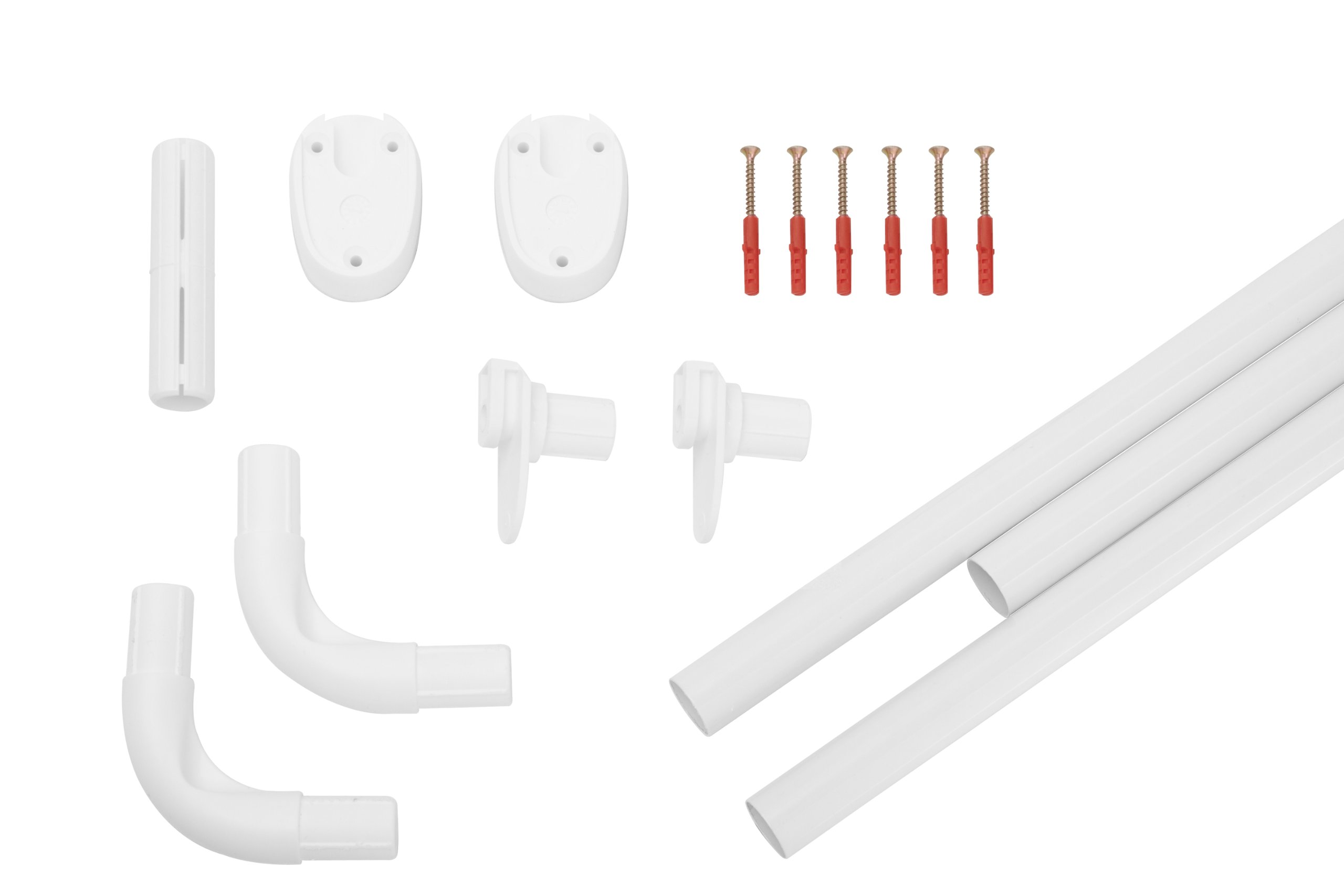 Barre De Douche Télescopique RIDDER - Aluminium Blanc Ø25mm, 110-185cm | Fixation Sans Percer