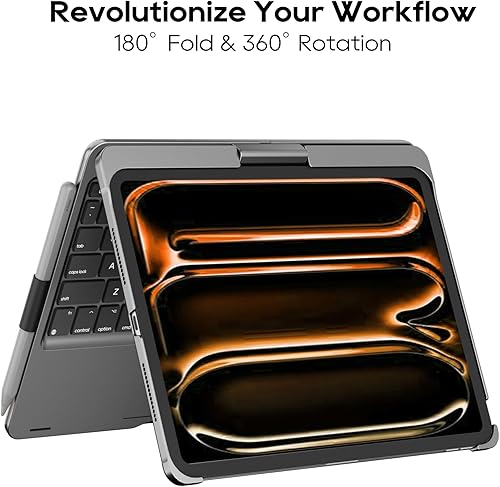 Miniatura 80 de Funda giratoria con teclado para Apple iPad mini 7ª generación 2024 (A17 Pro)/iPad mini 6ª generación (8.3 pulgadas) 2021; teclado compacto