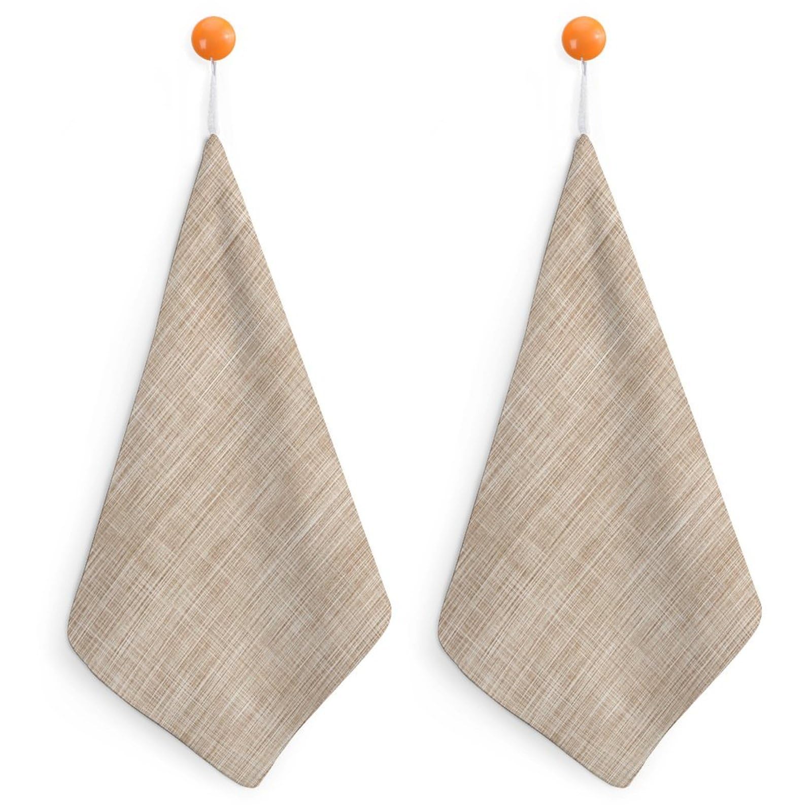 Jubonexis Coarse Fiber Pattern Minimal Small Hand Towel with Hanging Loop 2 PCS Absorbent Soft Wash Cloth for Kitchen Bathroom