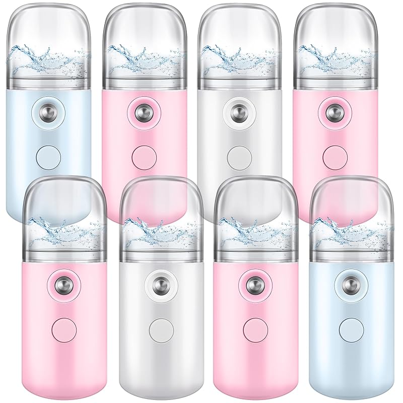 Mudder Kit com 8 Vaporizadores Faciais Nano Portáteis com Névoa Fria e Carregamento USB