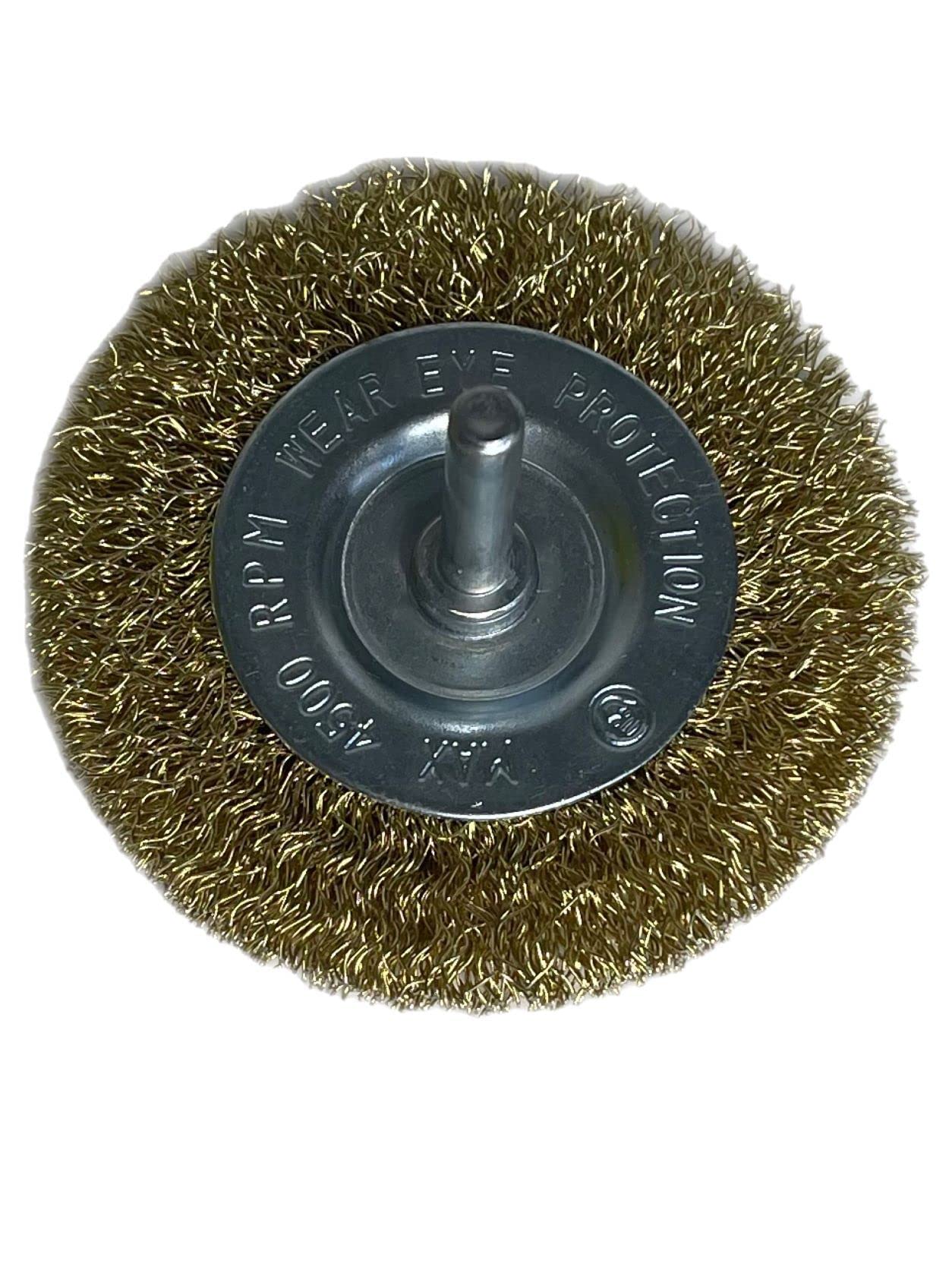 Cepillos de disco de 100 mm de alambre, ondulado, cónico, con vástago, 24 unidades