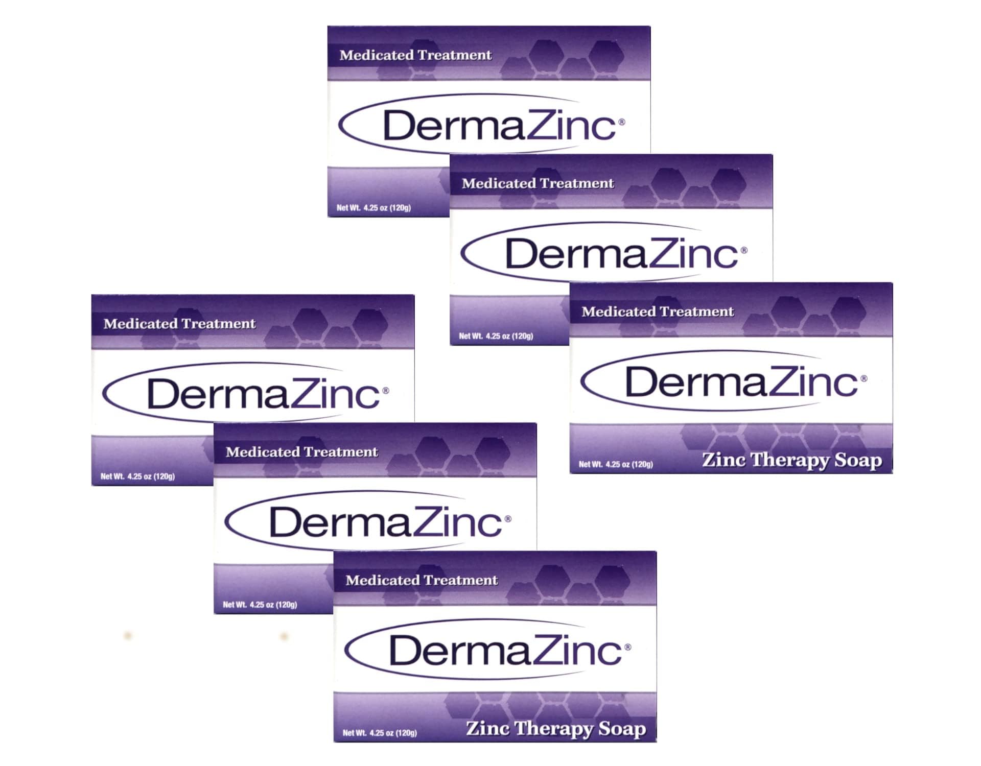 Therapy Soap, Zinc Soap for Skin, Skin Disorder Relief for Psoriasis, Dermatitis, Eczema, and Other Condition Symptoms (Pack of 6)