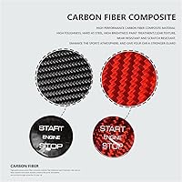 Vista 5 de Adhesivo negro para interruptor de arranque de encendido para Land Rover Discovery Sport para Range Rover Evoque Velar Start Stop Cubierta del botón