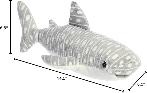 Miniatura 5 de Aurora Adorable Flopsie - Animal de peluche de tiburón ballena, facilidad juguetona, compañeros atemporales, color gris, 12 pulgadas