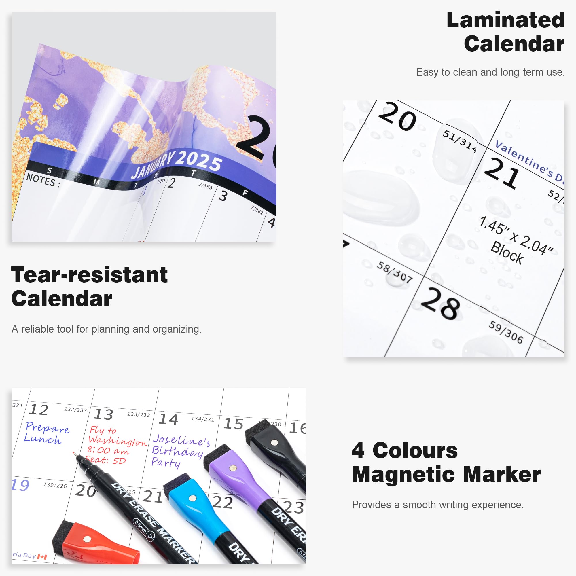 Snapklik Ospelelf Large Dry Erase Calendar For Wall 32 X 48