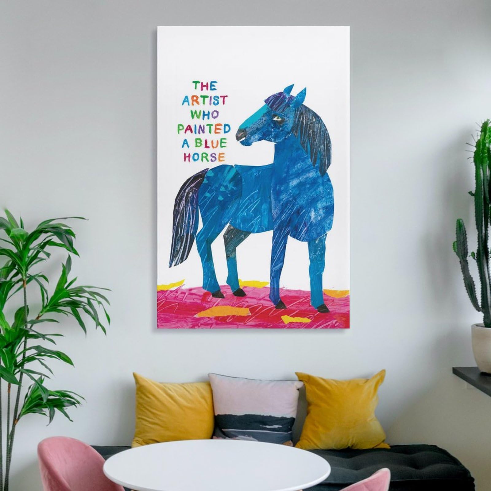 Amazon.co.jp: Eric Carle エリック・カール版画『青い馬を描いた芸術