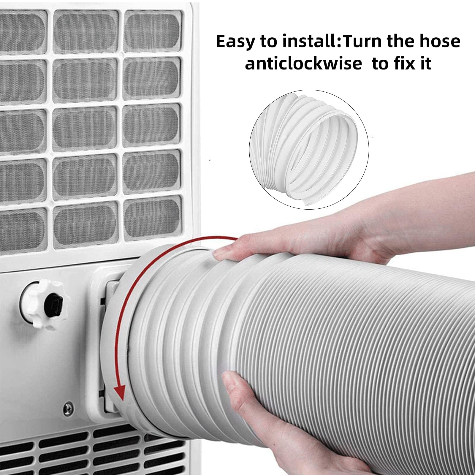 Manguera de aire acondicionado portátil, conducto de ventilación de CA flexible, manguera de escape de repuesto universal, 15 cm de diámetro, 1,5 m de largo para un rendimiento eficiente del aire
