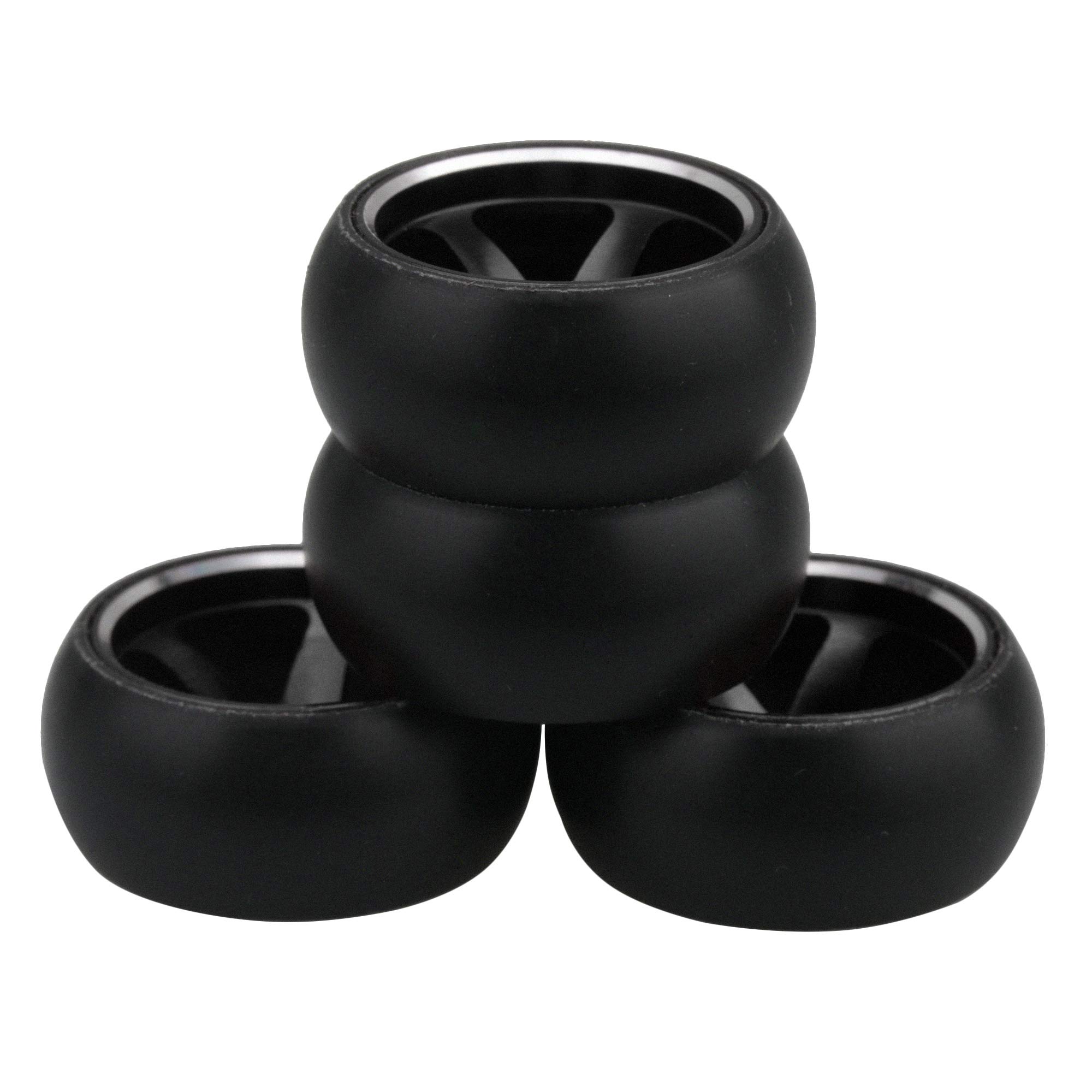 Mxfans 4X RC Car Black 5 Spoke Wheel Hub Tire Replacement for WL 1:28 K969 K989