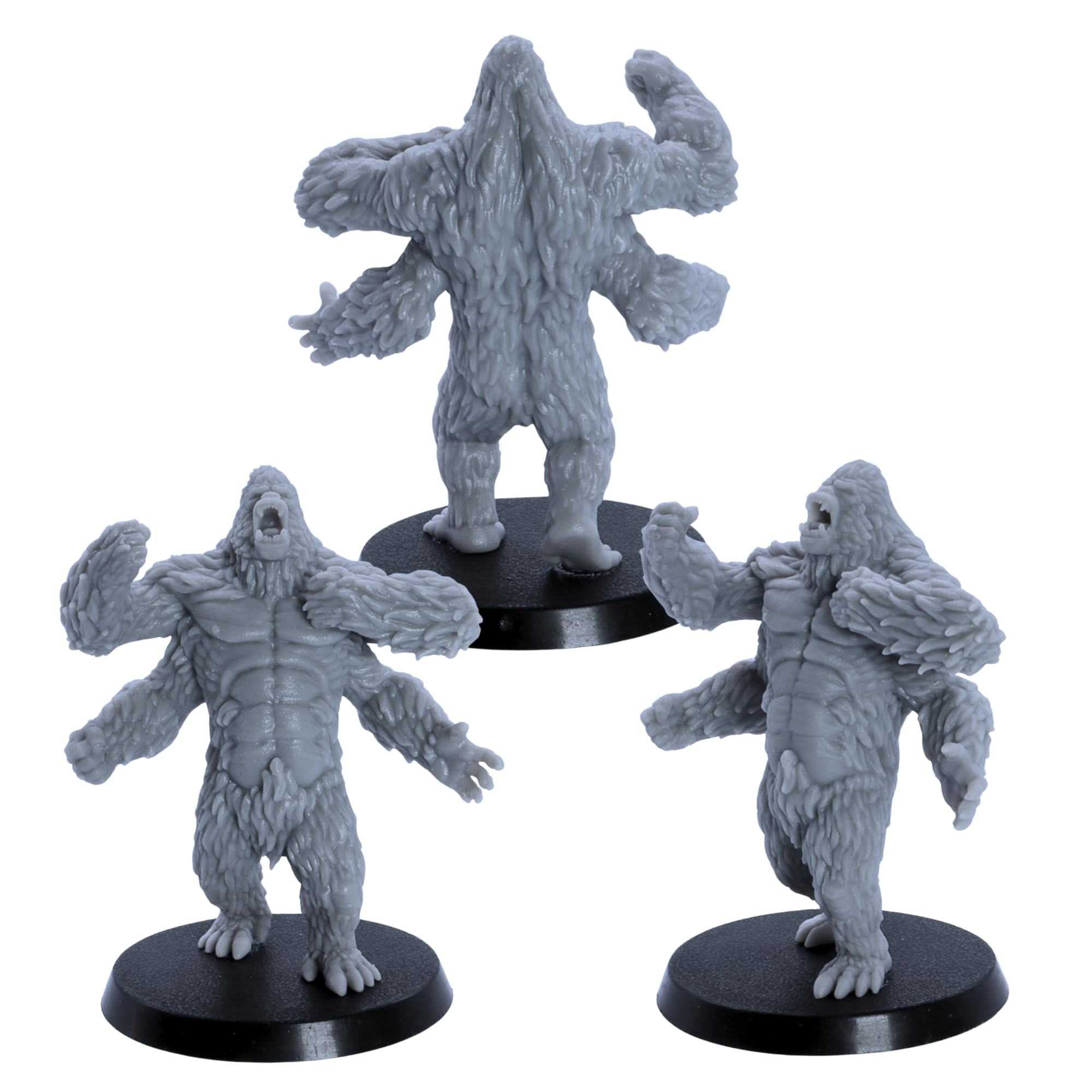 Forged Terrain Girallon Miniatures - 5 Giant Ape Monsters for DnD, Grey, 6cm - Image 3