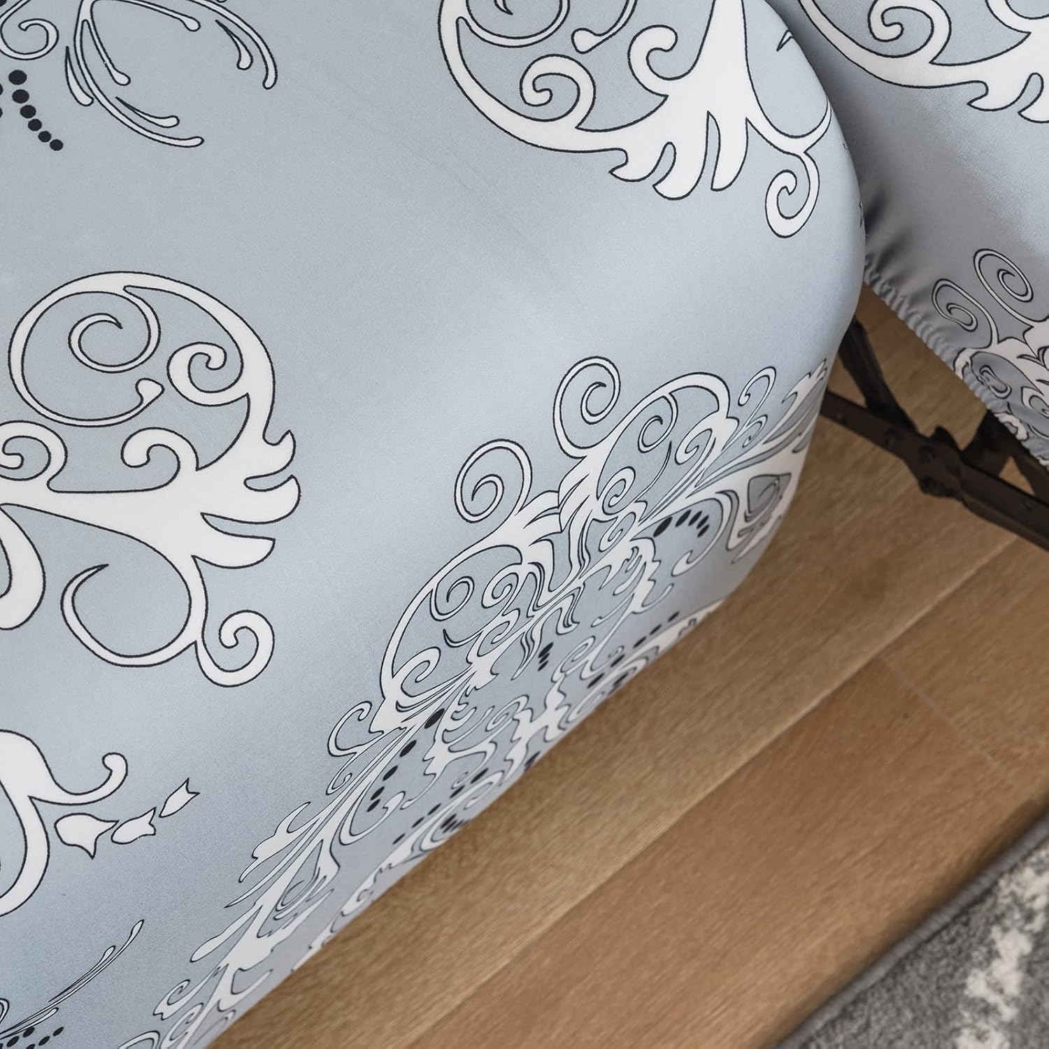 JOKIVTOU 1/2/3 Seat Recliner Sofa Covers Stretch Recliner Cover with Side Pockets Reclining Slipcovers Soft Printed Pattern Furniture Protector with Elastic Bottom Living Room (1Seat,Color02)