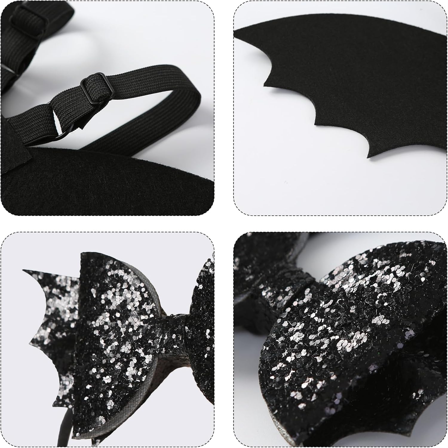 JiaDuo Halloween Bat Costume for Baby Girl Boy Black Wing and Bow Headband Goth Hair Accessories