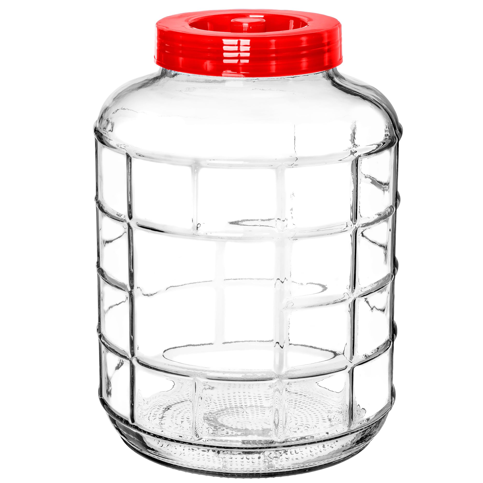 KADAX Grand Bocal de Fermentation en Verre avec Couvercle, Contenant Spacieux pour la Préservation des Aliments et Le Stockage du Vin (30L)