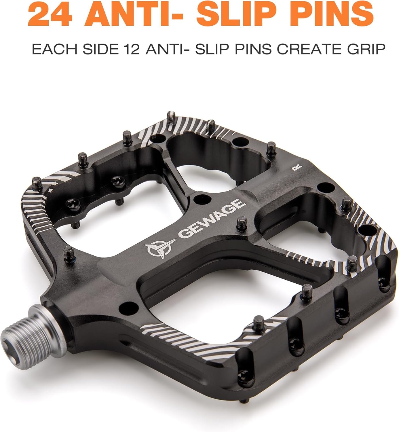 Mountain Bike Pedals -Bicycle Flat Pedals Aluminum 9/16" Sealed Bearing -Wide Platform for Road Mountain Gravel BMX MTB Bike Ideal for Downhill & Trail