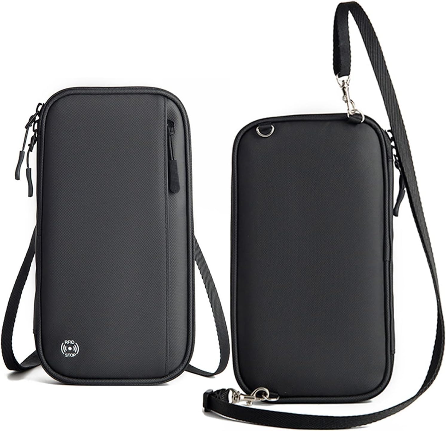 Nylon Passport Wallet Rfid Blocking, Family Passports Holder And Flight Tickets Holder Waterproof, Large Capacity And Durable For Men And Women (Black)-image-29