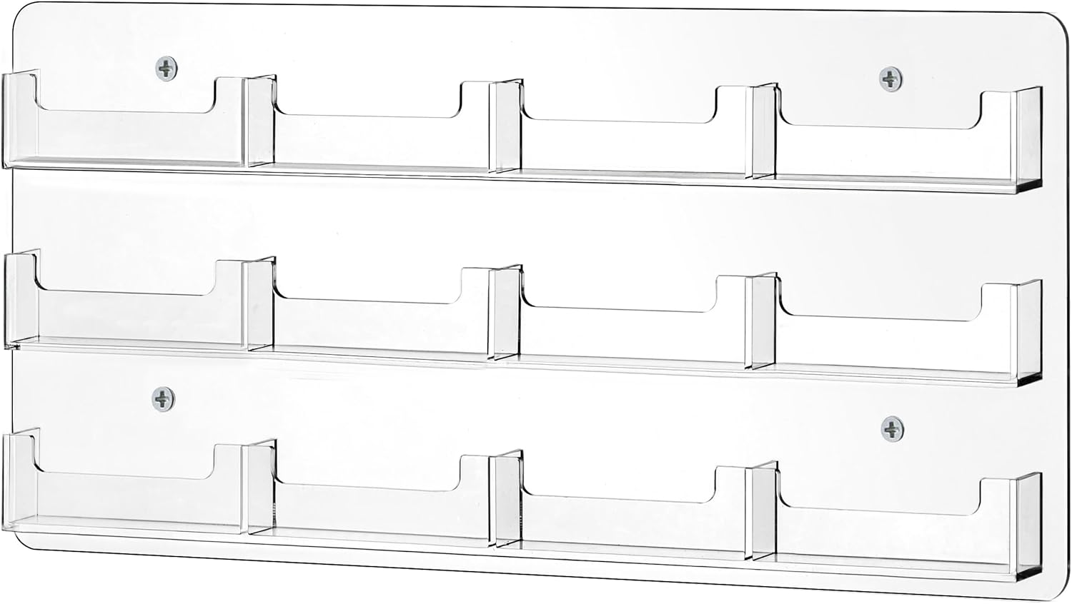HBlife Clear Acrylic Business Card Holder Wall Mount Sticker Display Rack Multiple