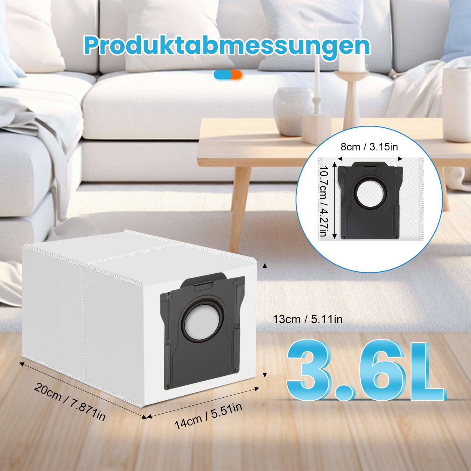 14 sztuk worków do odkurzaczy Dreame L10s Ultra Gen 1/2/3, L10/L10s Pro/L20/L40/L50/X40/X50/Aqua10/Matrix10 Ultra, Mova Z60/S20/E30/E40/P50/P50s/V50 Ultra - Wysokiej jakości worki