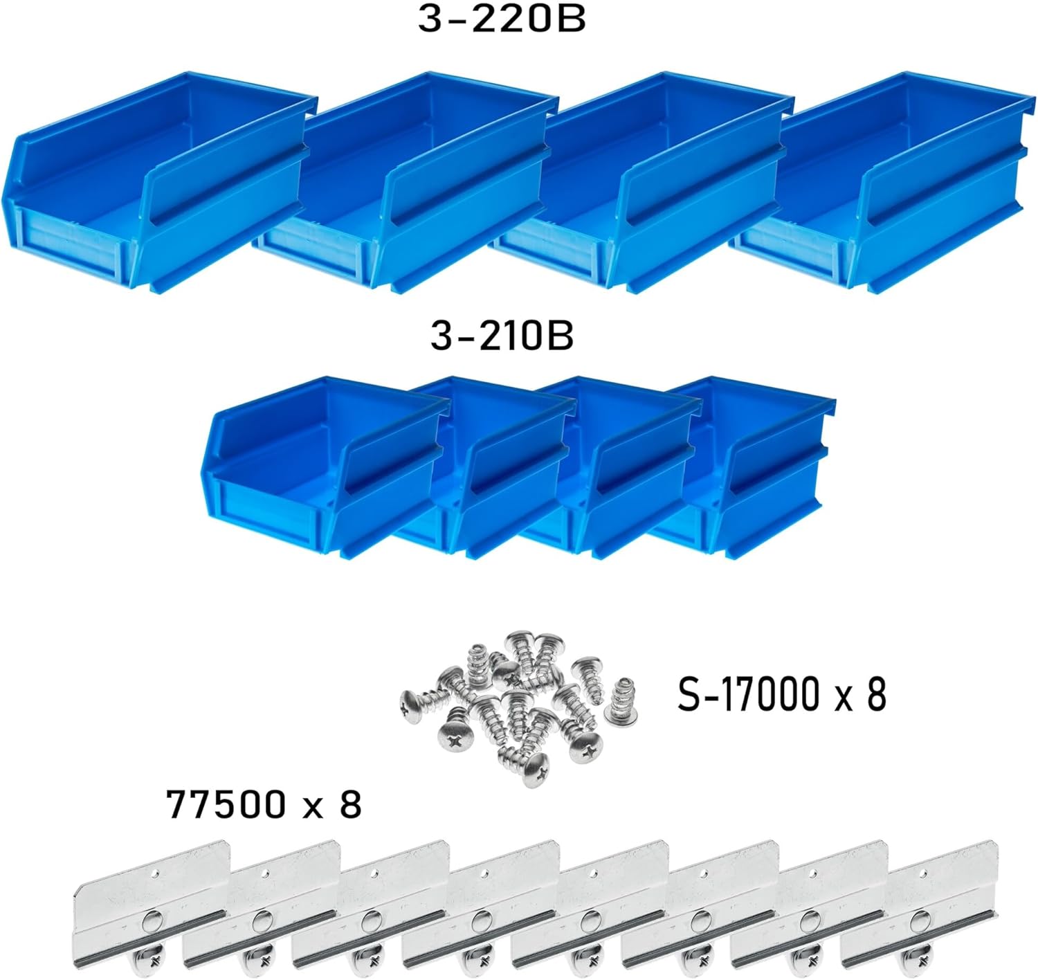 LocBin 028-B Pegboard BinKit, Small/Medium, Blue