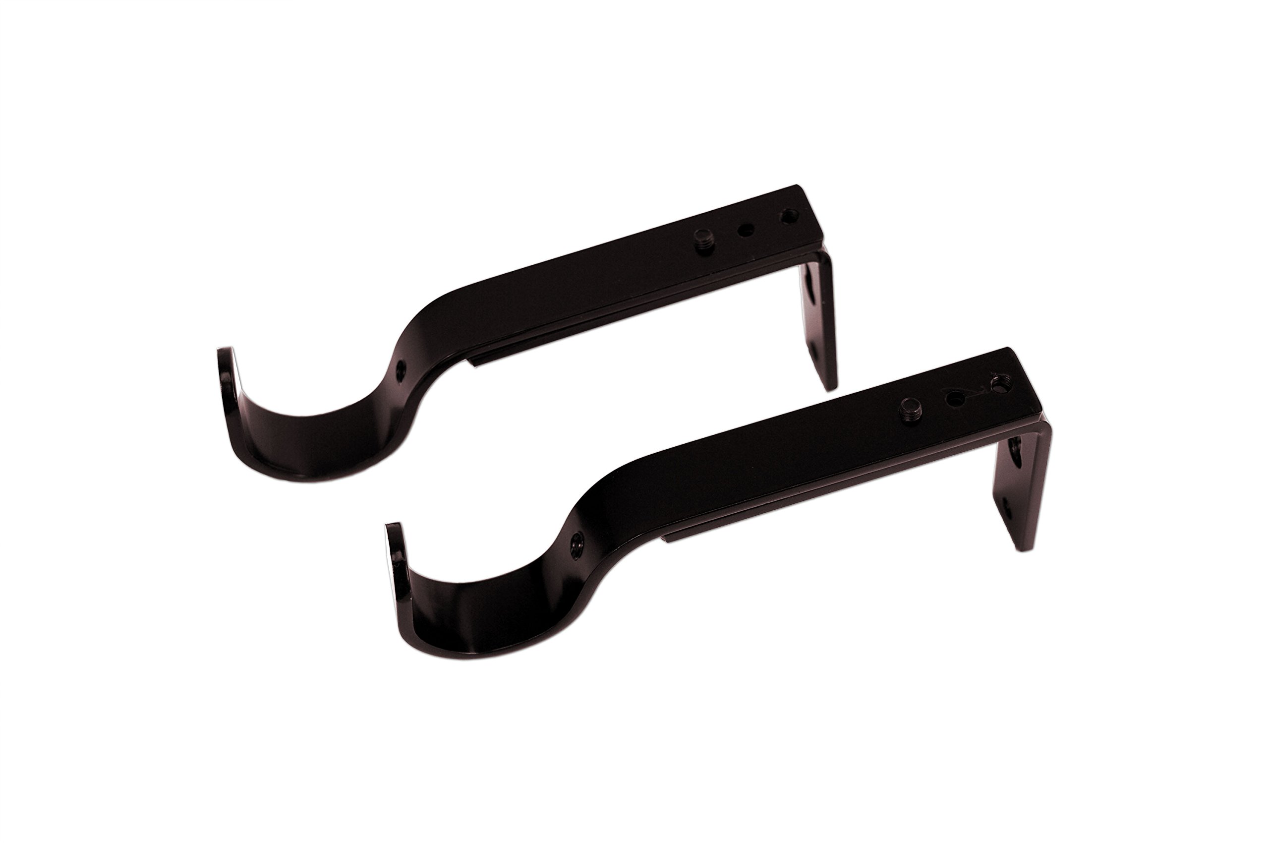 Versailles Home FashionsUSB02-93 Single Wall Brackets for 22/25/28mm Rod, Espresso, Pair