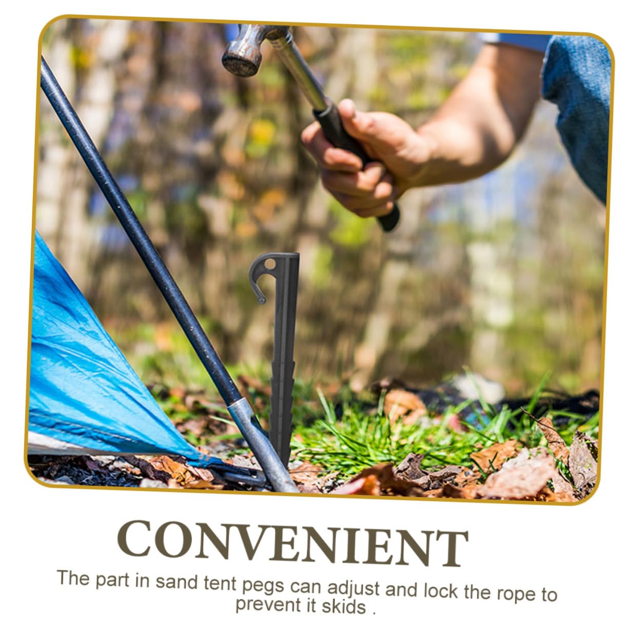 Supvox 3 Sätze Heringe Tent Poles Zeltschrauben Zeltbefestigungsnagel Zeltstangen Im Freien Pavillon Zelt Campingzubehör Erdspieße Zur Befestigung Von Zelten Plastik Pp Black 40 Stück * 3