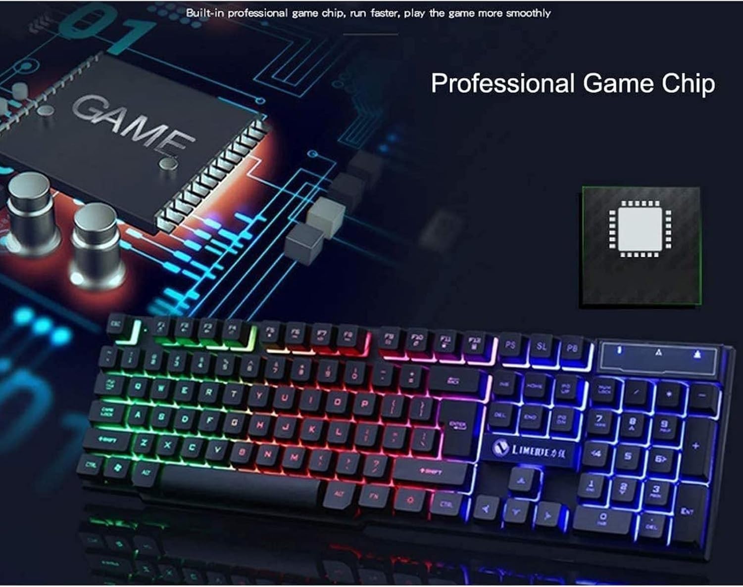 Zestaw Klawiatura Mechaniczna RGB 104 Klawisze Niebieskie Przełączniki Mysz Gamingowa USB Przewodowa Programowalna do Komputera Biurowego Biała(Biały)